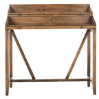 Bureau classique avec rangements Noir / Teck foncé / Blanc / Gris quartz / Chêne