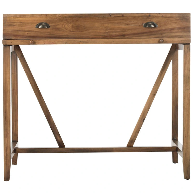 Bureau classique avec rangements Noir / Teck foncé / Blanc / Gris quartz / Chêne