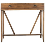 Bureau classique avec rangements Noir / Teck foncé / Blanc / Gris quartz / Chêne