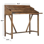 Bureau classique avec rangements Noir / Teck foncé / Blanc / Gris quartz / Chêne