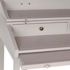 Bureau classique avec rangements Noir / Teck foncé / Blanc / Gris quartz / Chêne