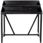Bureau classique avec rangements Noir / Teck foncé / Blanc / Gris quartz / Chêne