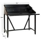 Bureau classique avec rangements Noir / Teck foncé / Blanc / Gris quartz / Chêne