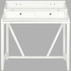 Bureau classique avec rangements Noir / Teck foncé / Blanc / Gris quartz / Chêne