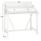 Bureau classique avec rangements Noir / Teck foncé / Blanc / Gris quartz / Chêne