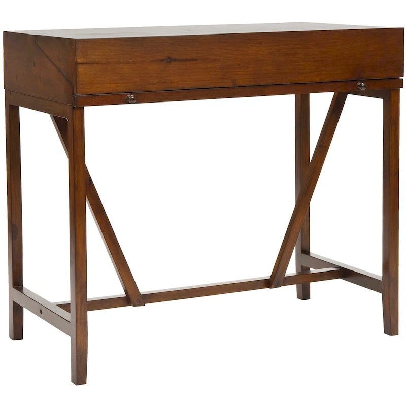 Bureau classique avec rangements Noir / Teck foncé / Blanc / Gris quartz / Chêne