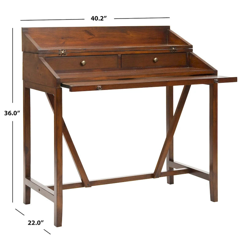 Bureau classique avec rangements Noir / Teck foncé / Blanc / Gris quartz / Chêne