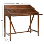 Bureau classique avec rangements Noir / Teck foncé / Blanc / Gris quartz / Chêne