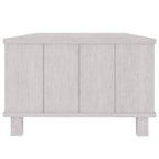 Table basse rectangulaire blanche avec tiroir et étagère