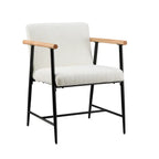 Chaise de salle à manger en tissu, beige/gris + noir, lot de 2