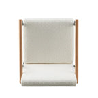 Chaise de salle à manger en tissu, beige/gris + noir, lot de 2