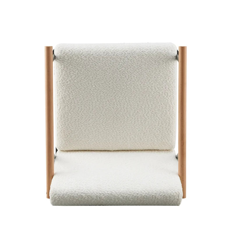 Chaise de salle à manger en tissu, beige/gris + noir, lot de 2