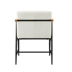 Chaise de salle à manger en tissu, beige/gris + noir, lot de 2