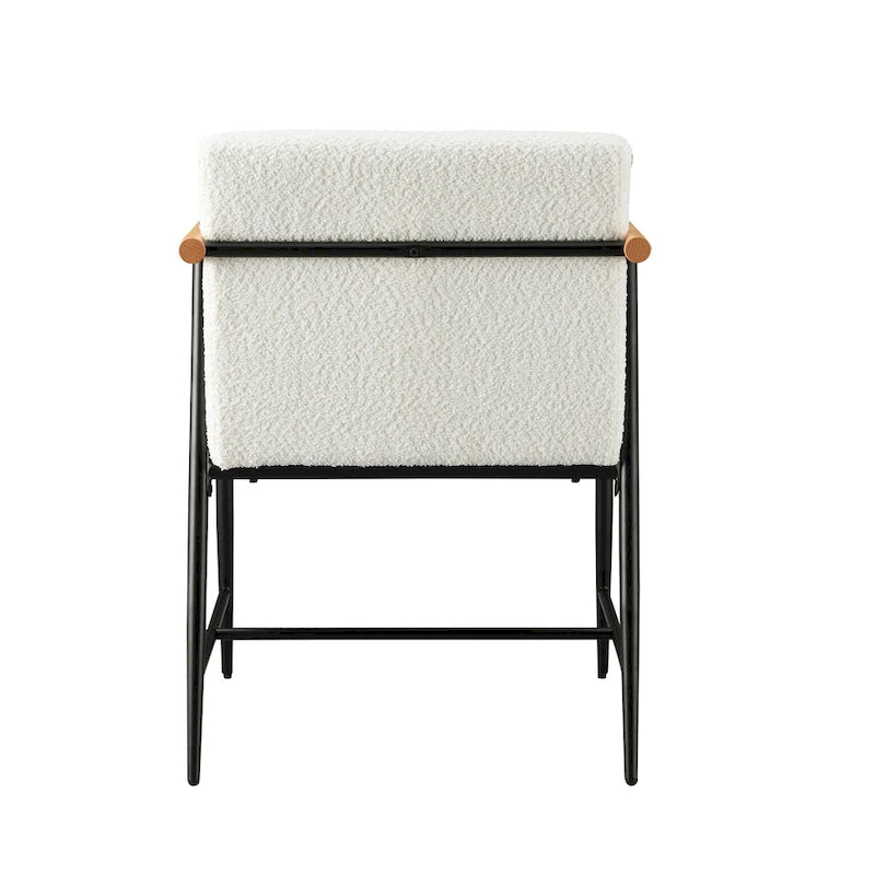 Chaise de salle à manger en tissu, beige/gris + noir, lot de 2