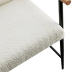 Chaise de salle à manger en tissu, beige/gris + noir, lot de 2