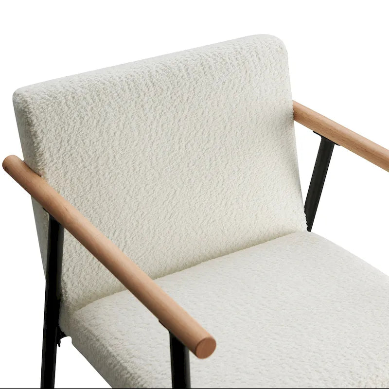 Chaise de salle à manger en tissu, beige/gris + noir, lot de 2