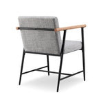 Chaise de salle à manger en tissu, beige/gris + noir, lot de 2