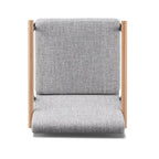 Chaise de salle à manger en tissu, beige/gris + noir, lot de 2