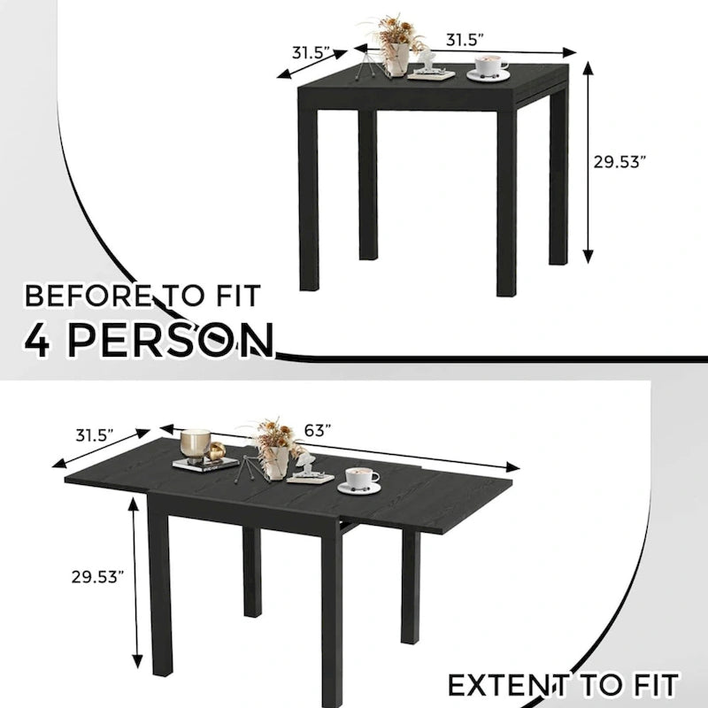 Table à manger d'extérieur extensible en aluminium gris – 4 à 6 places
