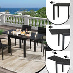Table à manger d'extérieur extensible en aluminium gris – 4 à 6 places