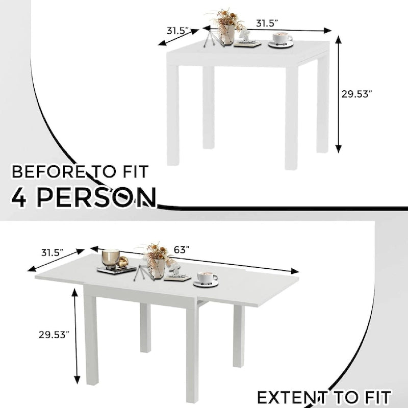 Table à manger d'extérieur extensible en aluminium gris – 4 à 6 places
