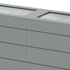Commode grise à 8 tiroirs avec lumière LED RGB, pour 1 à 2 personnes