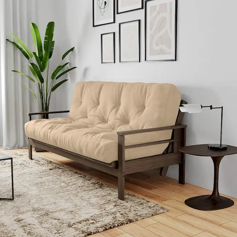 Matelas futon double en mousse à mémoire de forme au gel — Marine / Bordeaux / Vert Forêt / Aqua / Gris / Beige / Noir / Bleu, Pliable, 1 personne