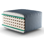 Matelas futon double en mousse à mémoire de forme au gel — Marine / Bordeaux / Vert Forêt / Aqua / Gris / Beige / Noir / Bleu, Pliable, 1 personne