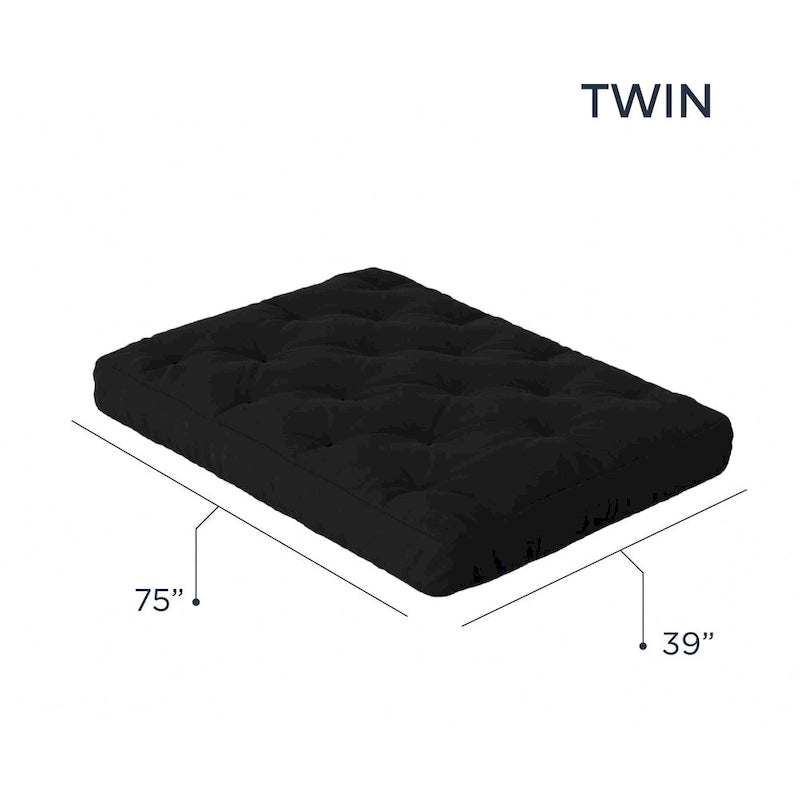 Matelas futon double en mousse à mémoire de forme au gel — Marine / Bordeaux / Vert Forêt / Aqua / Gris / Beige / Noir / Bleu, Pliable, 1 personne