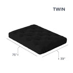 Matelas futon double en mousse à mémoire de forme au gel — Marine / Bordeaux / Vert Forêt / Aqua / Gris / Beige / Noir / Bleu, Pliable, 1 personne