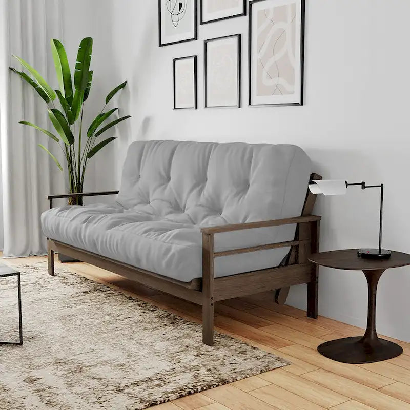 Matelas futon double en mousse à mémoire de forme au gel — Marine / Bordeaux / Vert Forêt / Aqua / Gris / Beige / Noir / Bleu, Pliable, 1 personne