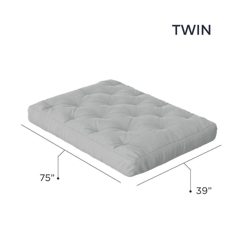 Matelas futon double en mousse à mémoire de forme au gel — Marine / Bordeaux / Vert Forêt / Aqua / Gris / Beige / Noir / Bleu, Pliable, 1 personne