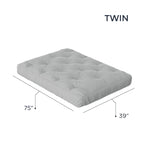 Matelas futon double en mousse à mémoire de forme au gel — Marine / Bordeaux / Vert Forêt / Aqua / Gris / Beige / Noir / Bleu, Pliable, 1 personne