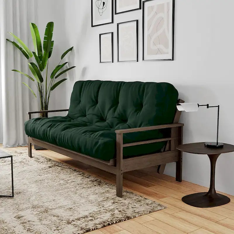 Matelas futon double en mousse à mémoire de forme au gel — Marine / Bordeaux / Vert Forêt / Aqua / Gris / Beige / Noir / Bleu, Pliable, 1 personne