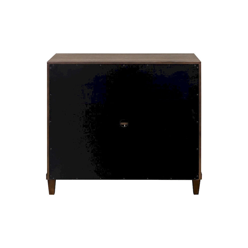 Meuble console en bois brun et blanc – Portes à motif de ficelle, assemblage par 1 personne, 3 tailles