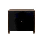 Meuble console en bois brun et blanc – Portes à motif de ficelle, assemblage par 1 personne, 3 tailles