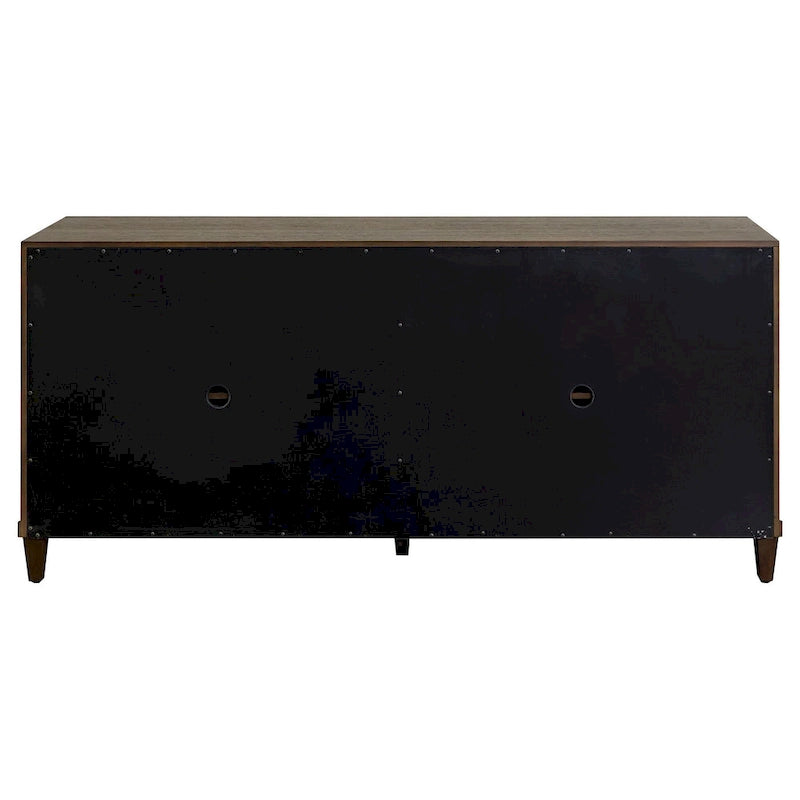 Meuble console en bois brun et blanc – Portes à motif de ficelle, assemblage par 1 personne, 3 tailles