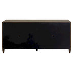 Meuble console en bois brun et blanc – Portes à motif de ficelle, assemblage par 1 personne, 3 tailles