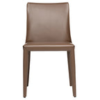 Chaise de salle à manger moderne végétalienne mi-siècle marron, simple