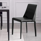 Chaise de salle à manger moderne végétalienne mi-siècle marron, simple