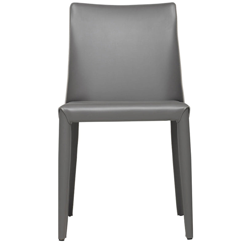 Chaise de salle à manger moderne végétalienne mi-siècle marron, simple