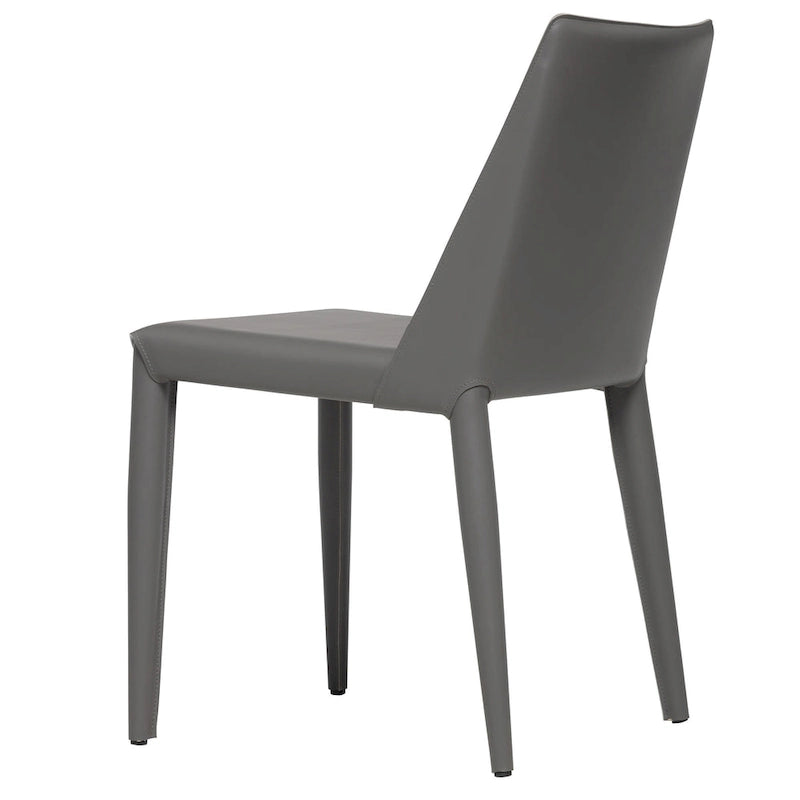Chaise de salle à manger moderne végétalienne mi-siècle marron, simple