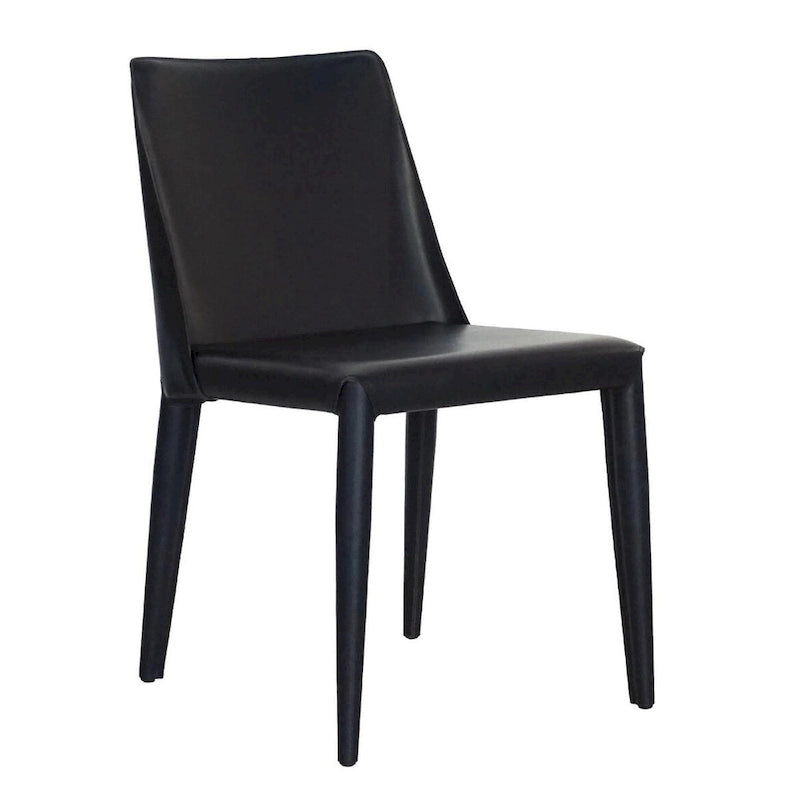 Chaise de salle à manger moderne végétalienne mi-siècle marron, simple