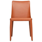 Chaise de salle à manger moderne végétalienne mi-siècle marron, simple