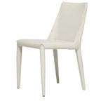 Chaise de salle à manger moderne végétalienne mi-siècle marron, simple