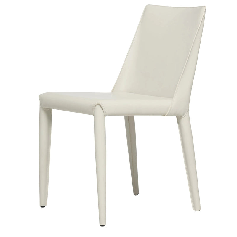 Chaise de salle à manger moderne végétalienne mi-siècle marron, simple