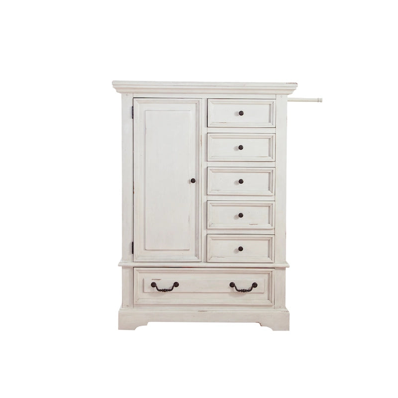 Commode pour homme transitionnelle gris/blanc antique vieilli