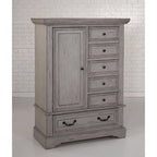 Commode pour homme transitionnelle gris/blanc antique vieilli