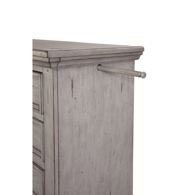 Commode pour homme transitionnelle gris/blanc antique vieilli