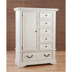 Commode pour homme transitionnelle gris/blanc antique vieilli